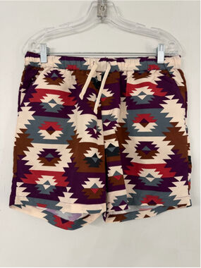 Super Massive Men’s Medium Aztec Southwestern print active gym workout shorts